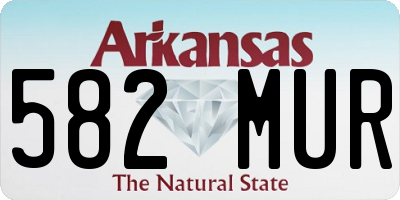 AR license plate 582MUR