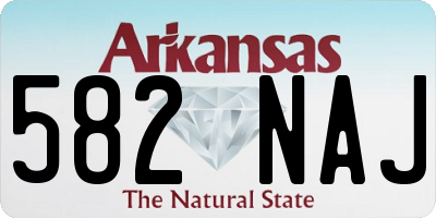 AR license plate 582NAJ