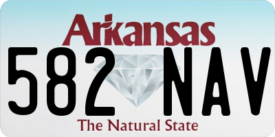 AR license plate 582NAV