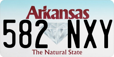 AR license plate 582NXY