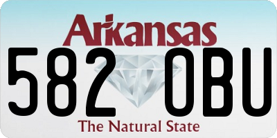 AR license plate 582OBU