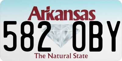 AR license plate 582OBY
