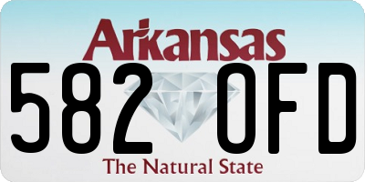 AR license plate 582OFD