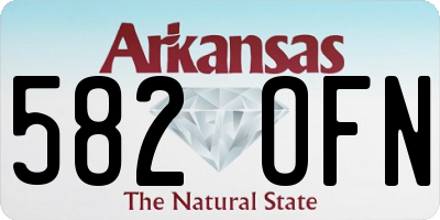 AR license plate 582OFN