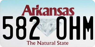 AR license plate 582OHM