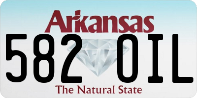 AR license plate 582OIL