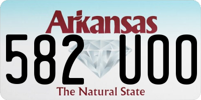 AR license plate 582UOO