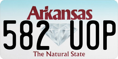 AR license plate 582UOP