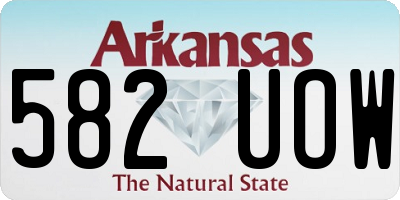 AR license plate 582UOW
