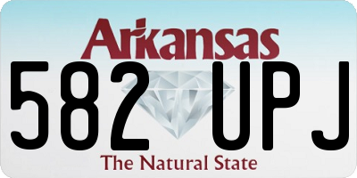 AR license plate 582UPJ