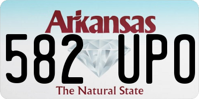 AR license plate 582UPO