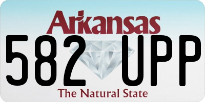AR license plate 582UPP