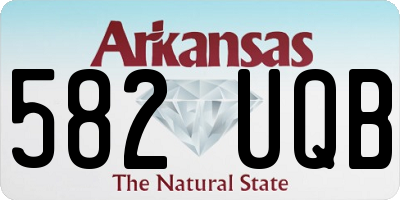 AR license plate 582UQB