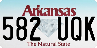 AR license plate 582UQK