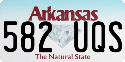 AR license plate 582UQS