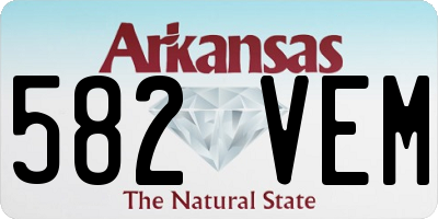 AR license plate 582VEM