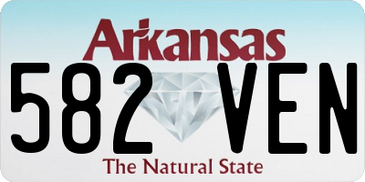 AR license plate 582VEN