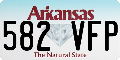 AR license plate 582VFP
