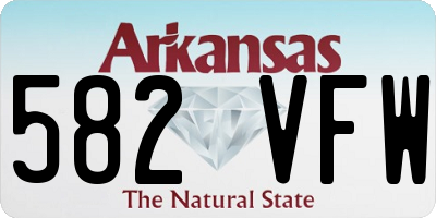 AR license plate 582VFW