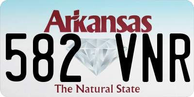 AR license plate 582VNR