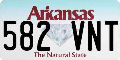 AR license plate 582VNT