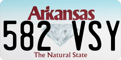 AR license plate 582VSY