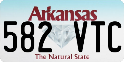 AR license plate 582VTC