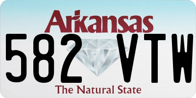 AR license plate 582VTW