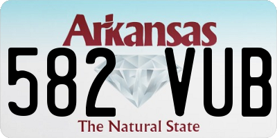 AR license plate 582VUB