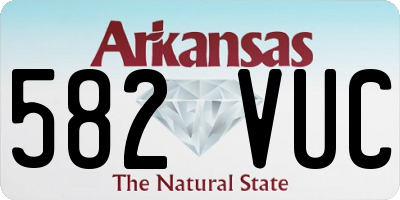AR license plate 582VUC