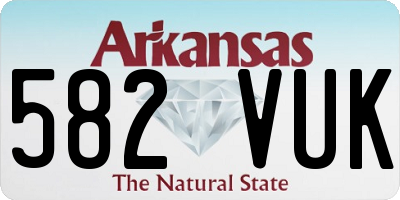 AR license plate 582VUK