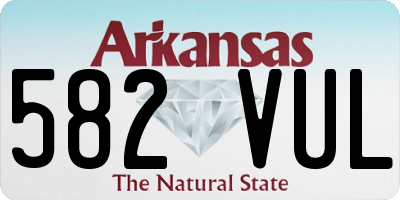 AR license plate 582VUL