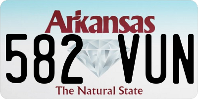 AR license plate 582VUN