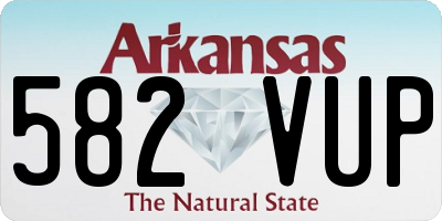 AR license plate 582VUP