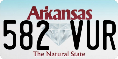 AR license plate 582VUR