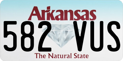 AR license plate 582VUS