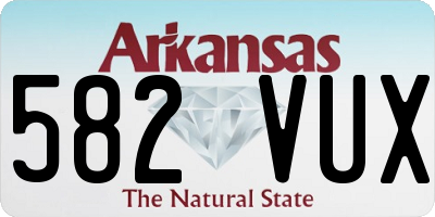 AR license plate 582VUX