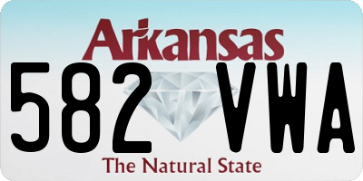 AR license plate 582VWA