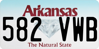 AR license plate 582VWB
