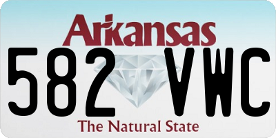 AR license plate 582VWC
