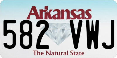 AR license plate 582VWJ