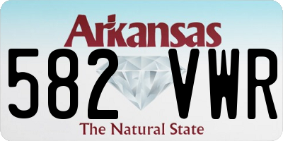 AR license plate 582VWR