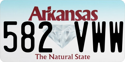 AR license plate 582VWW