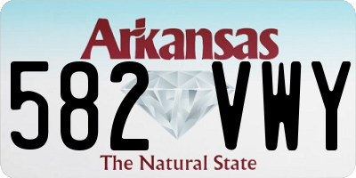 AR license plate 582VWY