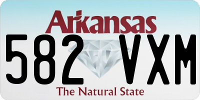 AR license plate 582VXM