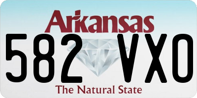 AR license plate 582VXO