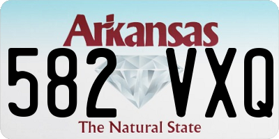 AR license plate 582VXQ
