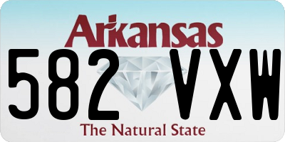 AR license plate 582VXW