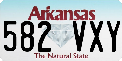 AR license plate 582VXY