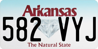 AR license plate 582VYJ
